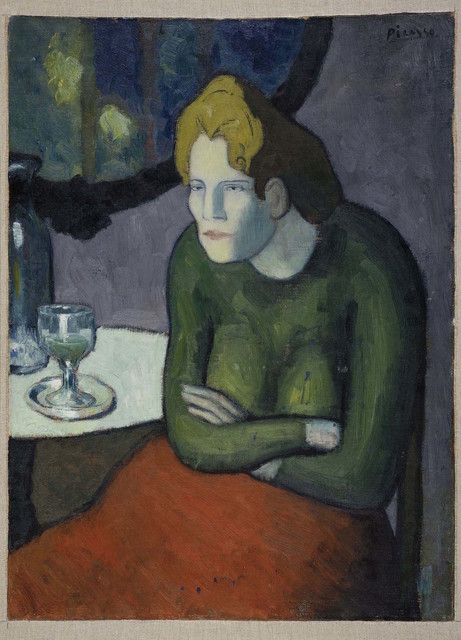 Picasso 1901 The Absinthe_Drinker